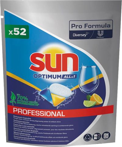 Sun Professional Formula Optimum All In One Dishwasher Capsules Pack of 52 101109462