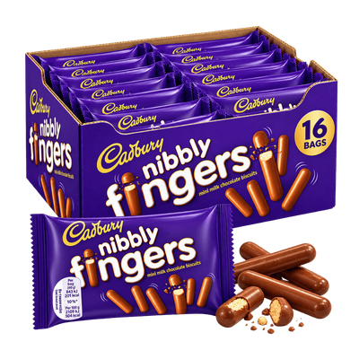 Cadbury Nibbly Fingers Mini Milk Chocolate Biscuits 16 x 40g Bags