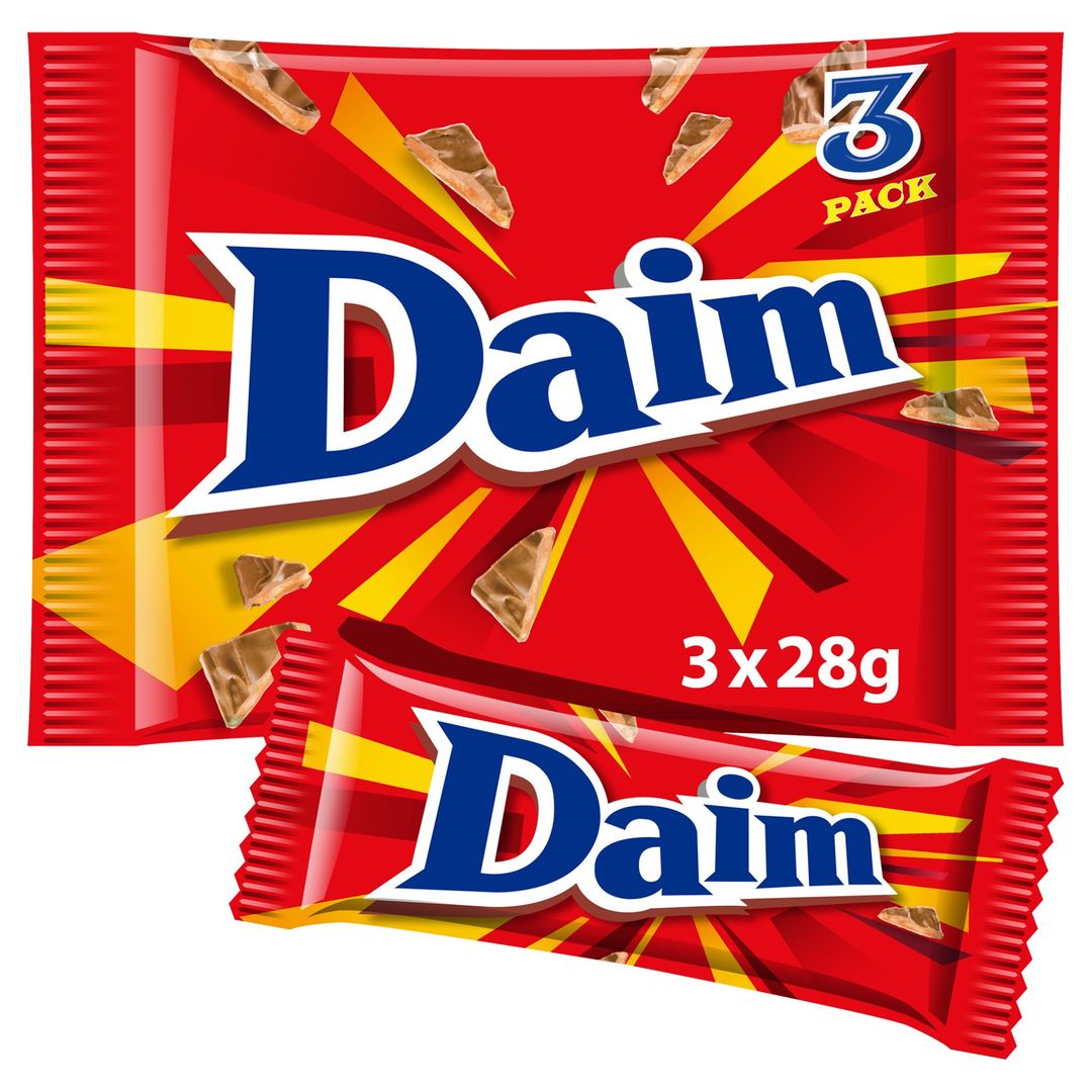Daim Chocolate Bar 3 Pack Multipack 84g (3 x 28g) - Image 1