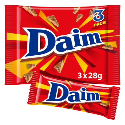 Daim Chocolate Bar 3 Pack Multipack 84g (3 x 28g) - Thumbnail 2