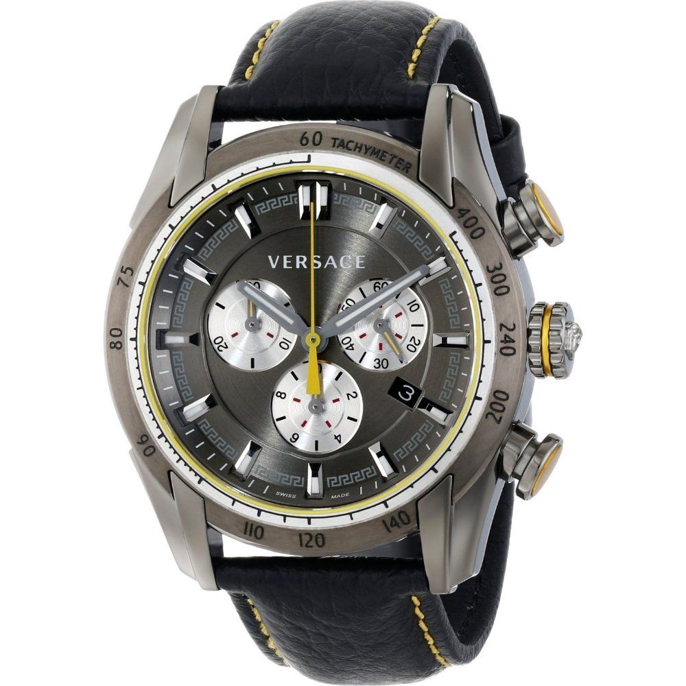 Versace VDB020014 V-Ray Black Stainless Steel Case Men's Watch - Image 1