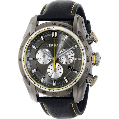 Versace VDB020014 V-Ray Black Stainless Steel Case Men's Watch