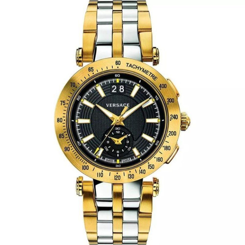 Versace VAH020016 Men's V-RACE Two-Tone Quartz Watch - Image 1