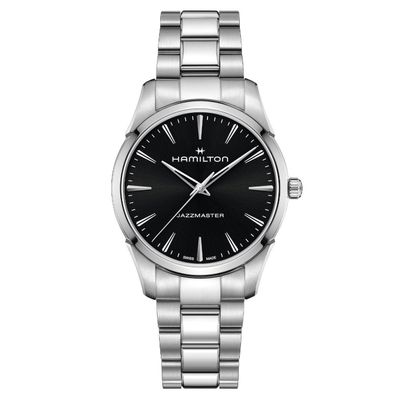 Hamilton Mens Jazzmaster Quartz 40mm Black Bracelet Watch H32461131