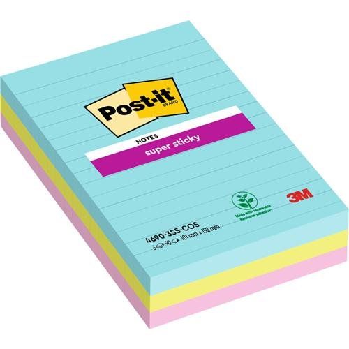 3M 7100234251 note paper Rectangle Green. Pink. Turquoise 90 sheets Se - Image 1