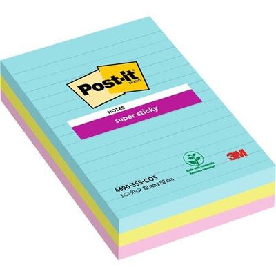 3M 7100234251 note paper Rectangle Green. Pink. Turquoise 90 sheets Se
