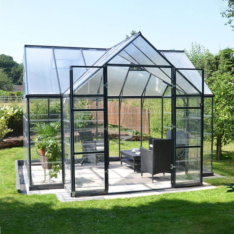 12'x10' Palram Canopia Victory Orangery Large Walk In Polycarbonate Greenhouse (3.6x3m) - Image 1