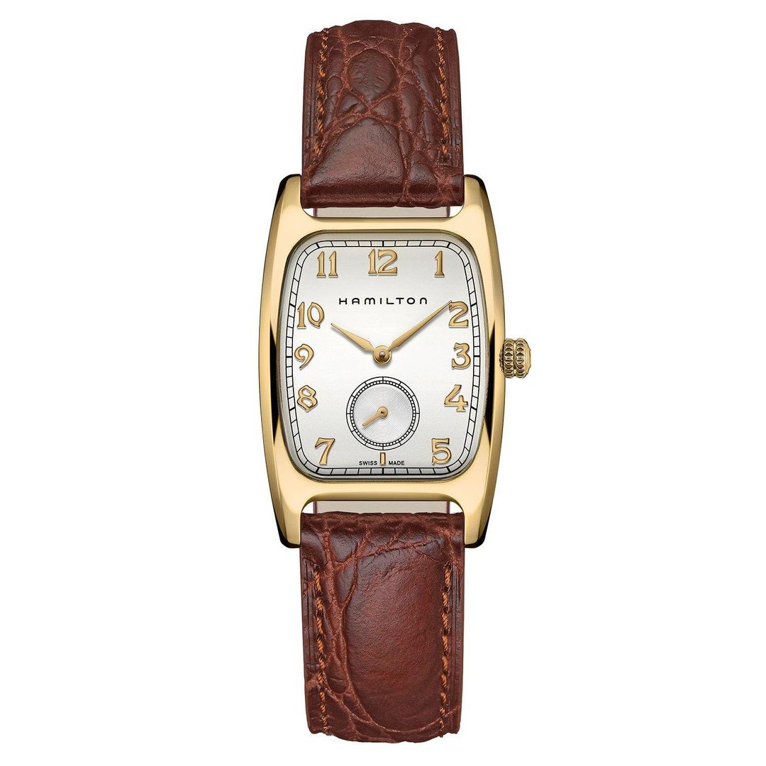 Hamilton American Classic Boulton Gold Plated Brown Watch H13431553 - Image 1