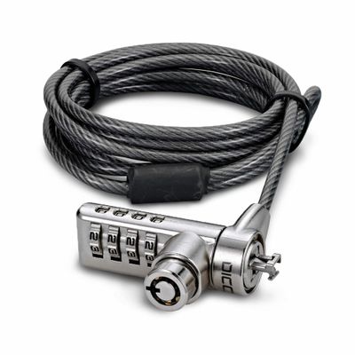 DICOTA D30887 2 m Combination lock Steel Black Stainless steel