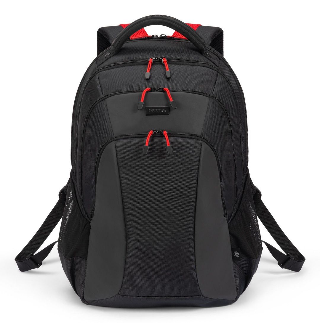 DICOTA D32119-RPET backpack Casual backpack Black, Red Polyester, Recycled polyethylene terephthalate (rPET) - Image 1