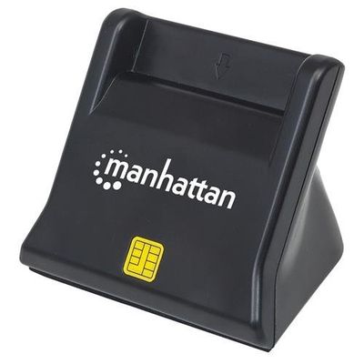Manhattan USB-A Smart/SIM Card Reader. 480 Mbps (USB 2.0). Desktop Sta