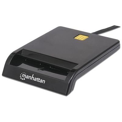 Manhattan USB-A Contact Smart Card Reader. 12 Mbps. Friction type comp