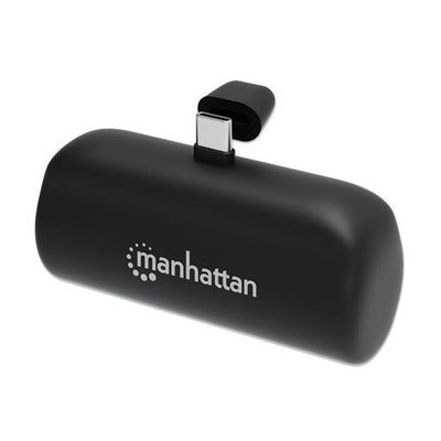 Manhattan Power Bank with integrated USB-C plug. 5000 mAh. Up to 10W o
