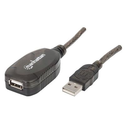 Manhattan USB-A to USB-A Extension Cable. 20m. Male to Female. Active.