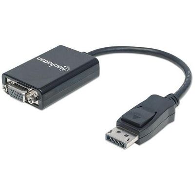 Manhattan DisplayPort to VGA HD15 Converter Cable. 15cm. Male to Femal
