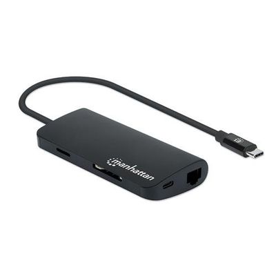 Manhattan USB-C Dock/Hub with Card Reader. Ports (x5): Ethernet. USB-A