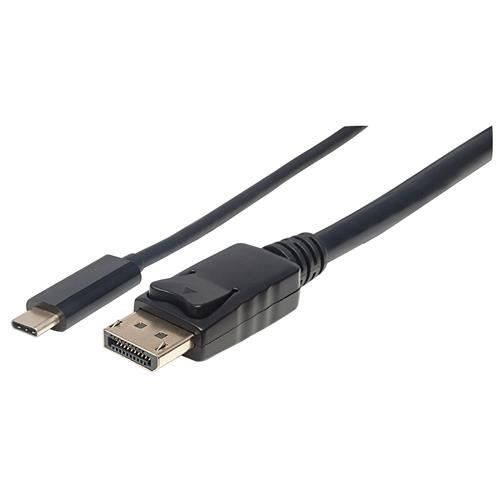 Manhattan USB-C to DisplayPort Cable. 4K@60Hz. 1m. Male to Male. Black - Image 1
