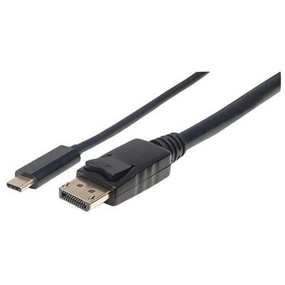 Manhattan USB-C to DisplayPort Cable. 4K@60Hz. 1m. Male to Male. Black