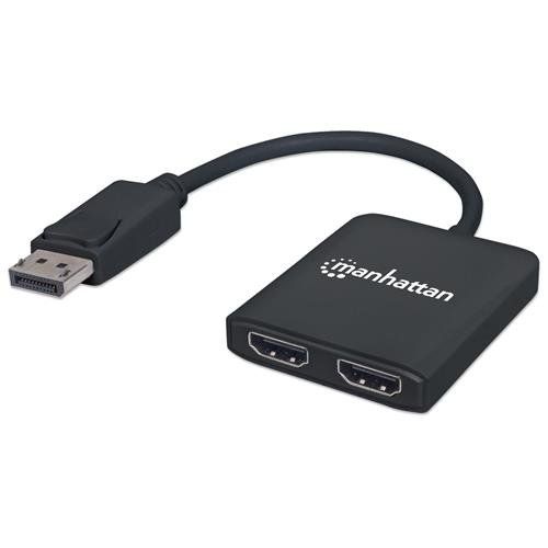 Manhattan DisplayPort 1.2 to 2-Port HDMI Splitter Hub with MST. 4K@30H - Image 1