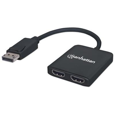 Manhattan DisplayPort 1.2 to 2-Port HDMI Splitter Hub with MST. 4K@30H