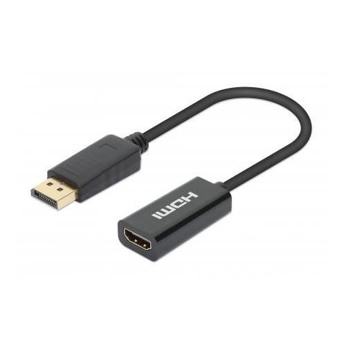 Manhattan DisplayPort 1.2 to HDMI Active Adapter. 4K@60Hz. 15cm. Male - Image 1