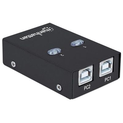 Manhattan USB-A Automatic Sharing Switch. 2x USB-B Ports. 480 Mbps (US