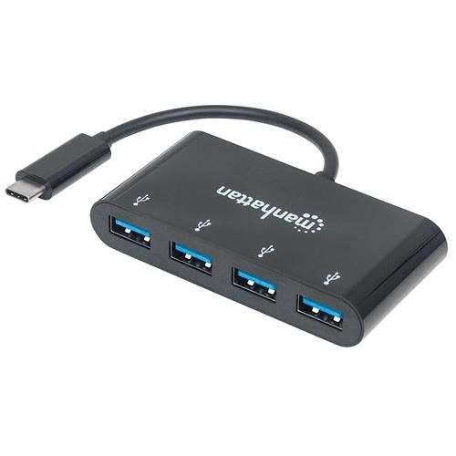Manhattan USB-C Dock/Hub. Ports (x4): USB-A (x4). 5 Gbps (USB 3.2 Gen1 - Image 1