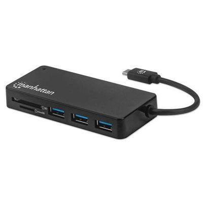 Manhattan USB-C Dock/Hub with Card Reader. Ports (x3): USB-A (x3). 5 G