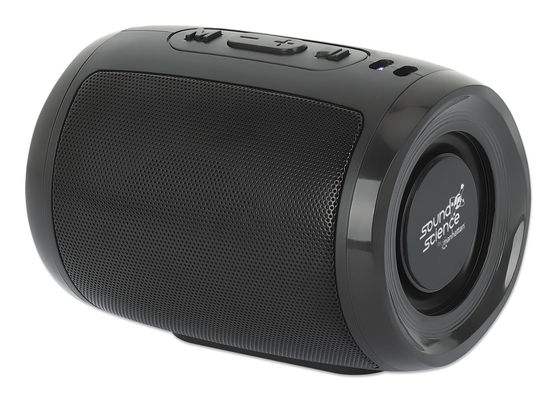 Manhattan Mini Boombox Bluetooth Speaker. Integrated Controls. Microph