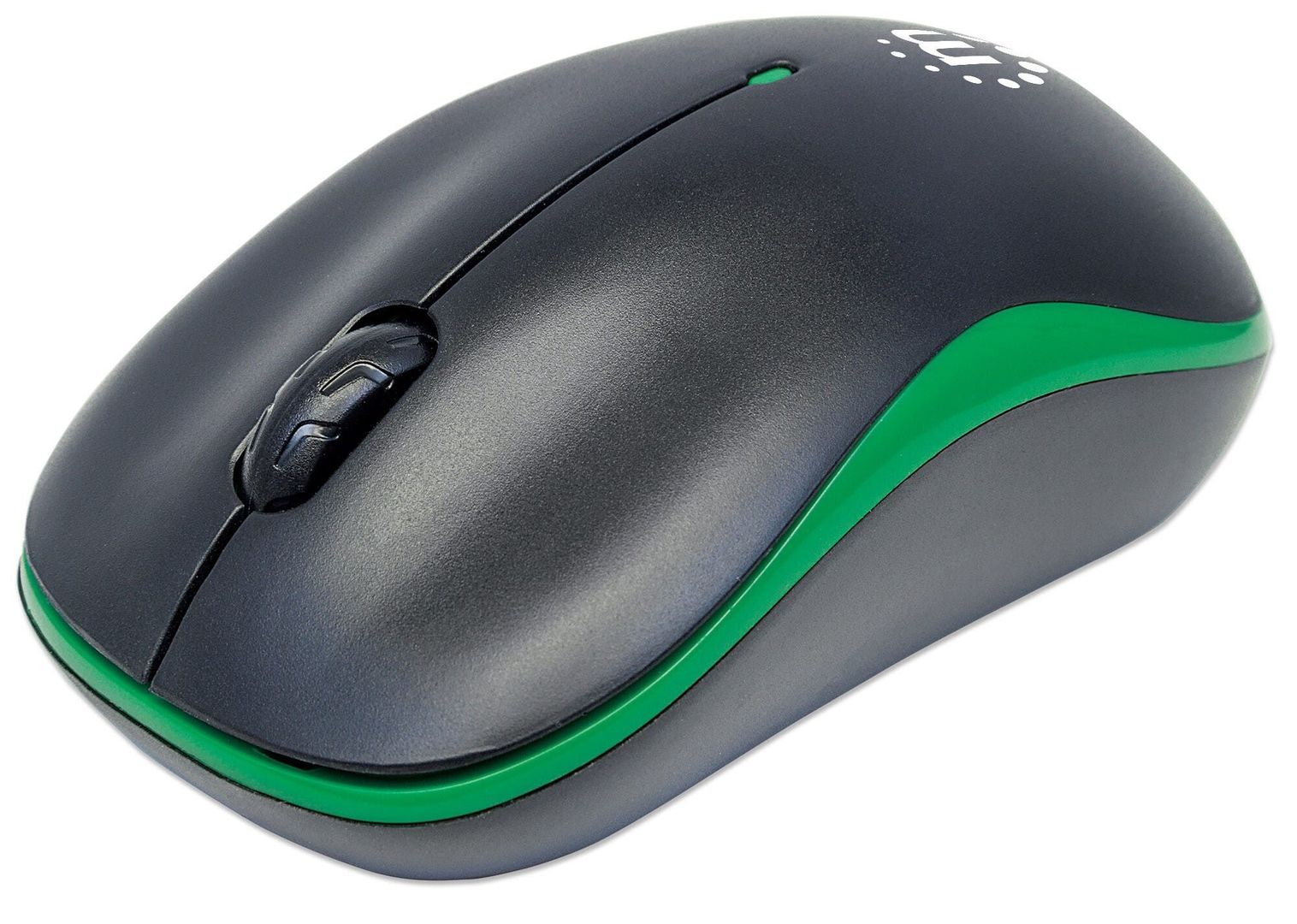 Manhattan Success Wireless Mouse. Black/Green. 1000dpi. 2.4Ghz (up to - Image 1