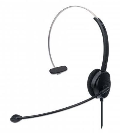 Manhattan Mono On-Ear Headset (USB). Microphone Boom (padded). Retail