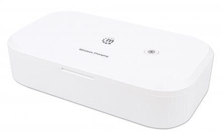Manhattan UV Phone Sanitizer with Wireless Charger. 10 W Wireless Char