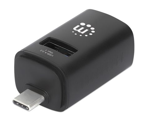 Manhattan USB-C 3-Port Hub. ULTRA COMPACT. 3x USB-A Ports (1x 5 Gbps U