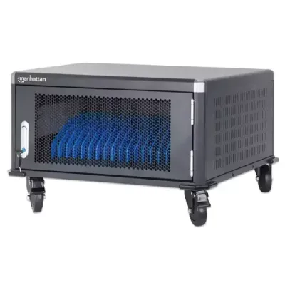 Manhattan Laptop Charging Cart/Trolley via AC Adapter (UK) 20-bay. Ins - Thumbnail 3