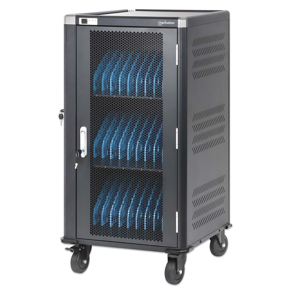 Manhattan Laptop Charging Cart/Trolley via AC Adapter (UK) 30-bay. Ins - Image 1