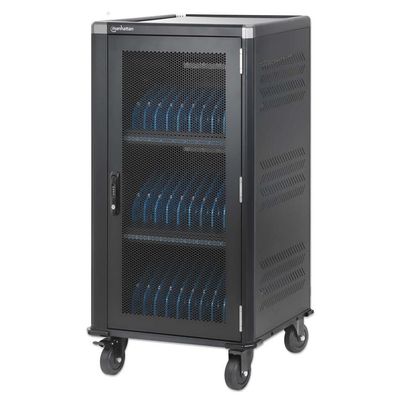 Manhattan Laptop Charging Cabinet Trolley/Cart via USB-C 65W 15.6"