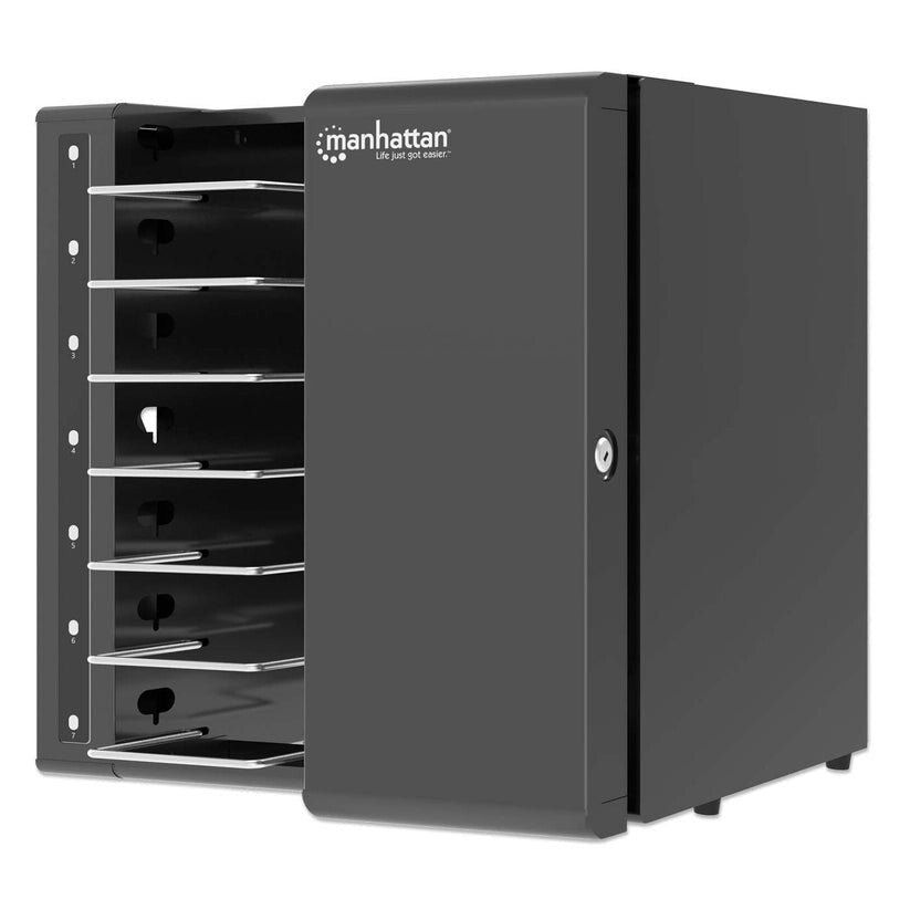Manhattan Laptop Charging Cabinet Desktop via USB-C 15.6" 7-bay v - Image 1