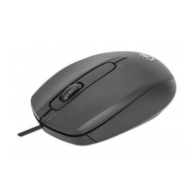 Manhattan Comfort II USB Wired Mouse. Black. 1000dpi. USB-A. Optical.