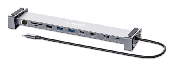 Manhattan USB-C Dock/Hub with Card Reader and MST. Ports (x7): GB Ethe