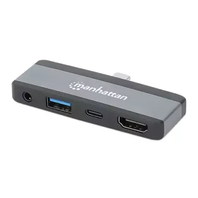 Manhattan USB-C Travel Dock/Hub. Ports (x4): HDMI. USB-A. USB-C and 3. - Thumbnail 3