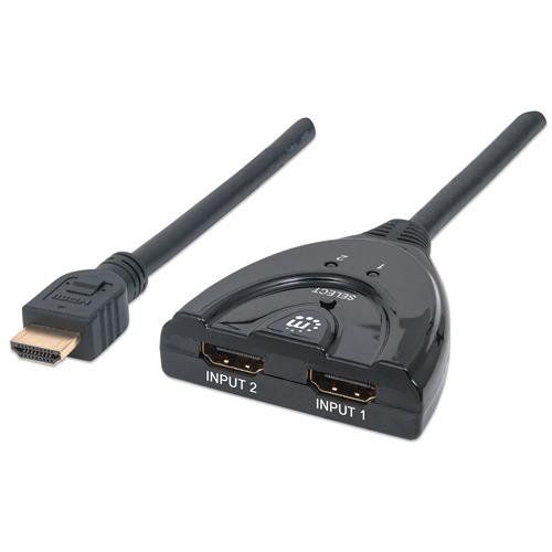 Manhattan HDMI Switch 2-Port. 1080p. Connects x2 HDMI sources to x1 di - Image 1