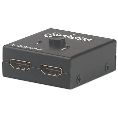 Manhattan HDMI Switch 2-Port. 4K@30Hz. Bi-Directional. Black. Displays - Image 1