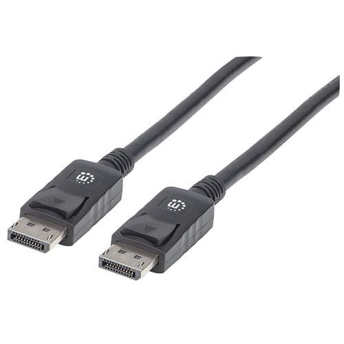 Manhattan DisplayPort 1.2 Cable. 4K@60hz. 2m. Male to Male. With Latch - Image 1