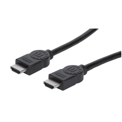 Manhattan HDMI 4K@30Hz Cable with Ethernet 3m Suitable for ALL 1080p/HD and majority of 4K uses (check your system 4K specification to be sure) Male to Male Black Ultra HD 4k x 2k Lifetime Warranty High Speed Equivalent to HDMM3MHS 3 m HDMI
