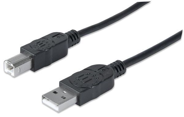 Manhattan USB-A to USB-B Cable. 3m. Male to Male. 480 Mbps (USB 2.0).