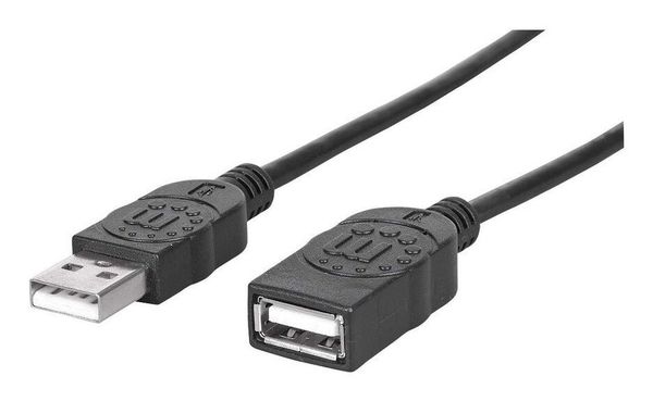 Manhattan USB-A to USB-A Extension Cable. 1.8m. Male to Female. 480 Mb