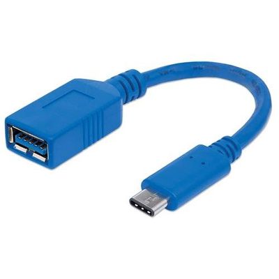 Manhattan USB-C to USB-A Cable. 15cm. Male to Female. 5 Gbps (USB 3.2