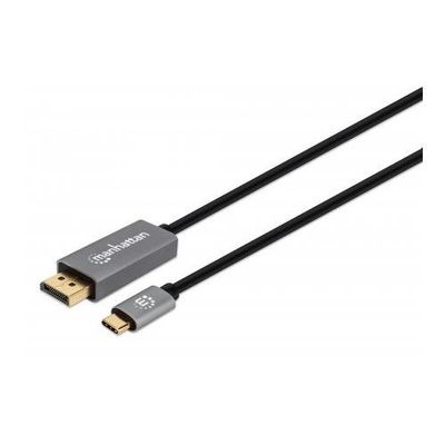 Manhattan USB-C to DisplayPort 1.4 Cable. 8K@60Hz. 2m. Male to Male. B