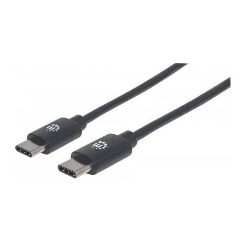 Manhattan USB-C to USB-C Cable. 50cm. Male to Male. Black. 480 Mbps (U - Image 1