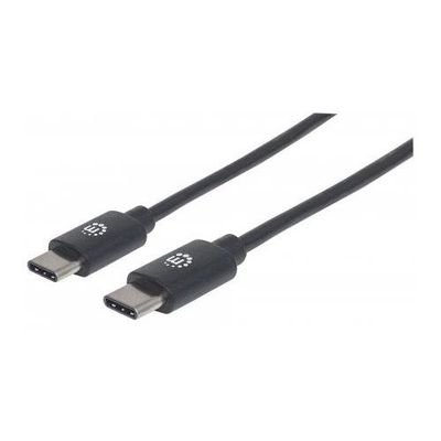 Manhattan USB-C to USB-C Cable. 50cm. Male to Male. Black. 480 Mbps (U